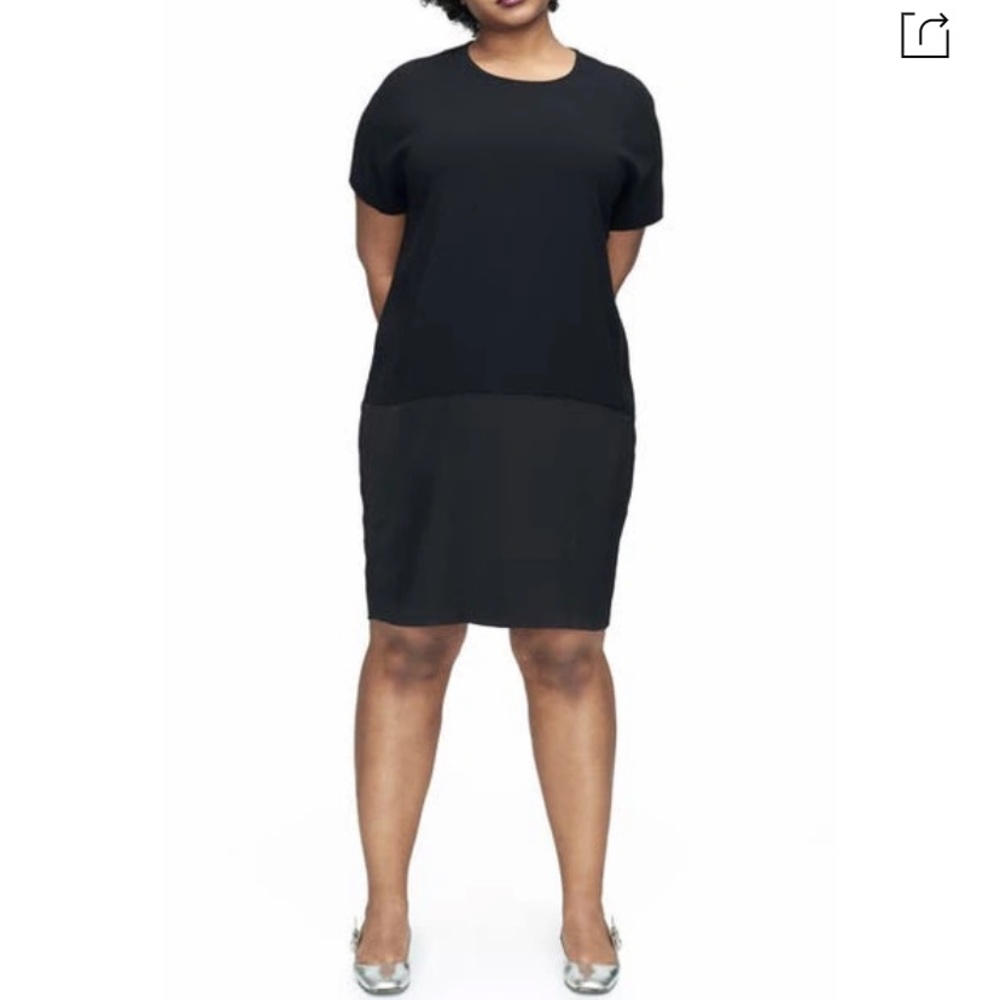 Universal Standard Avenir Drop Waist Dress Medium Black